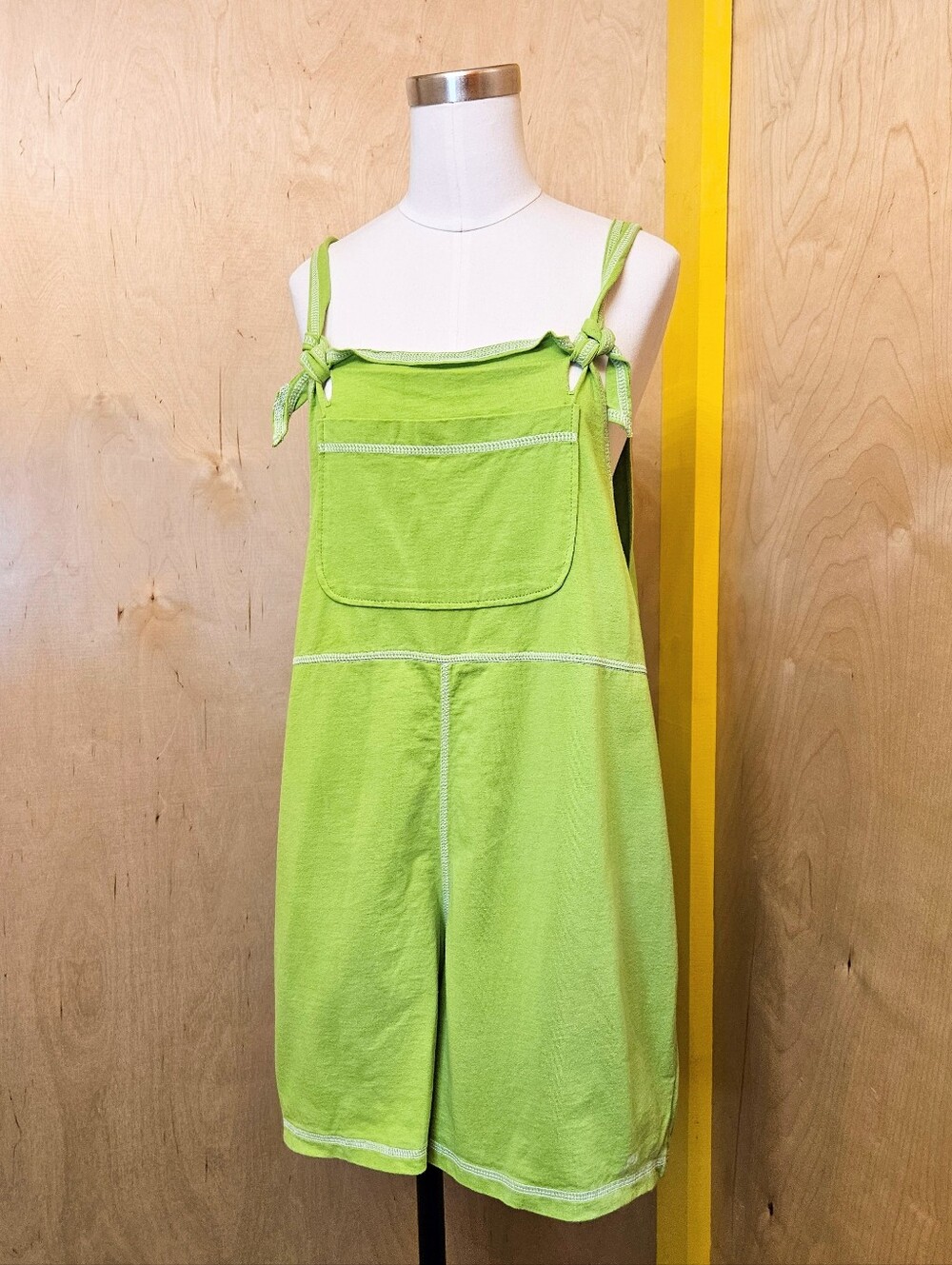 90s Jag Lime Green Shortalls / Romper